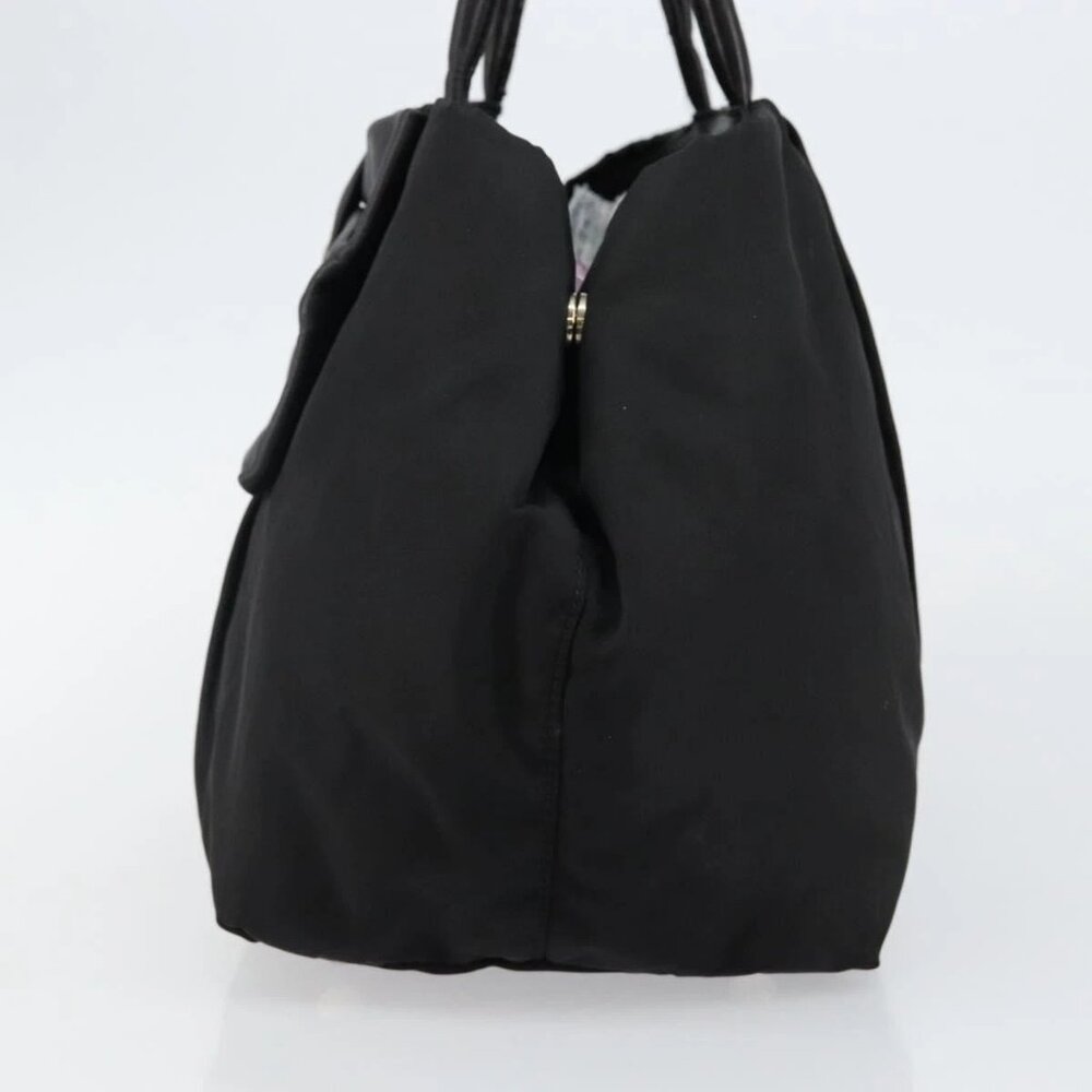 PRADA Tote Bag Nylon Black Silver Auth hk3058 - Picture 6 of 16
